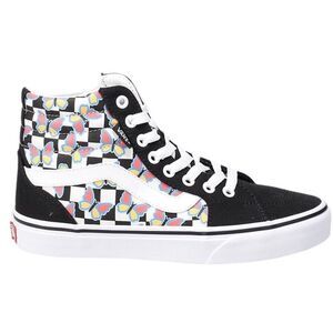 Vans Filmore Hi Women’s High Top Sneakers White Black W/Butterfly Design 9.5